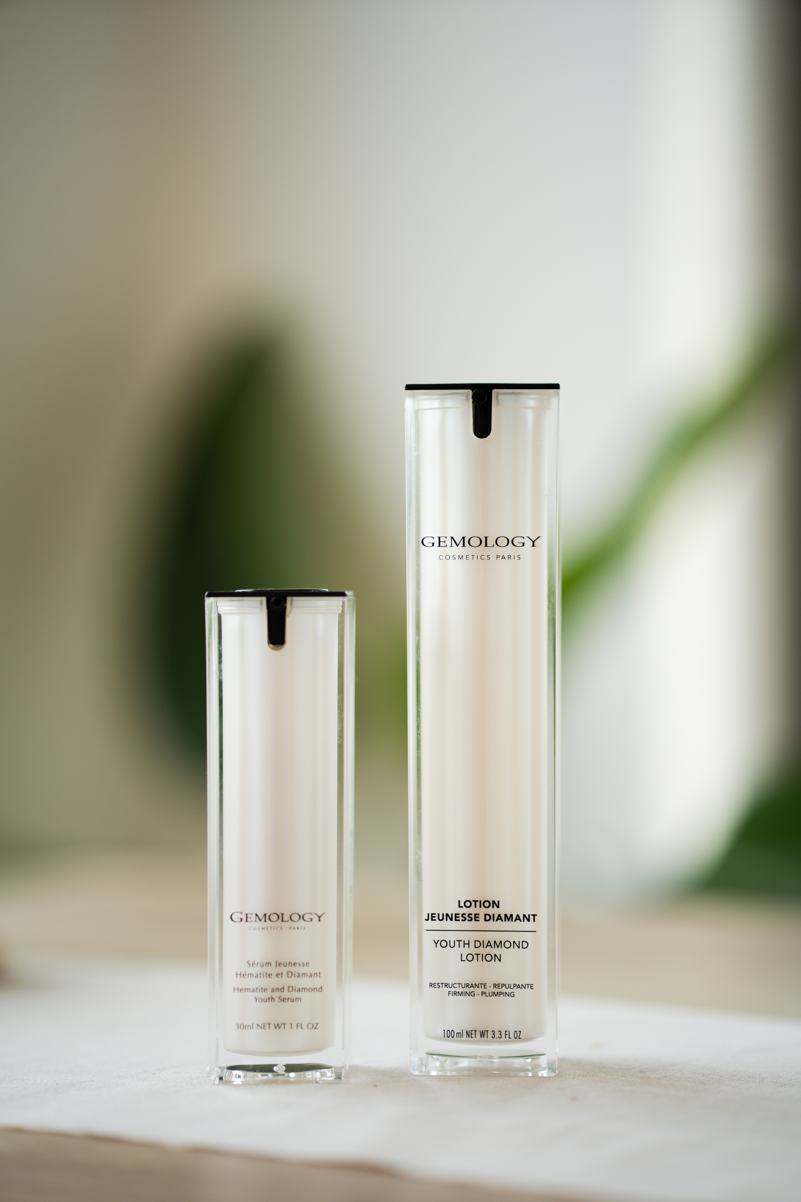 Cosmétiques Gemology utilisés pour le soin sublimant et hydratant du visage chez Terramassa